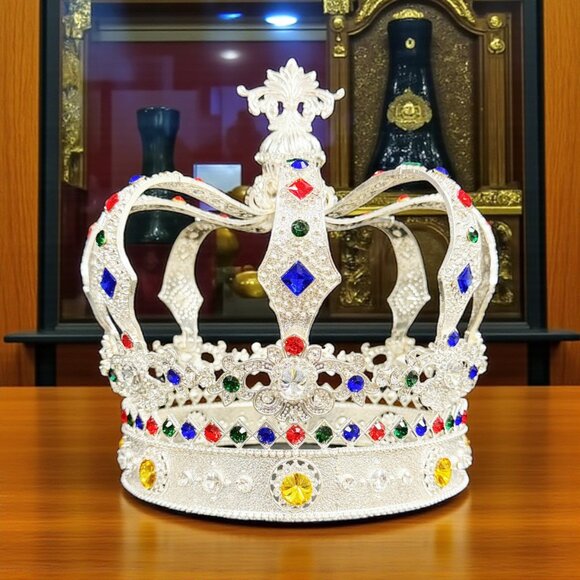 Holy coronation crown. Brass statement crown Luxury crown decor Royal Crown
